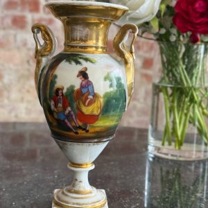 vieux paris porcelain vase hand painted