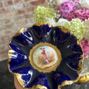 tumši zils Porcelāna šķīvītis/trauciņš, maza izmēra (7190)