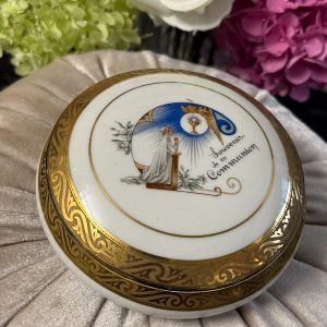 porcelāna trauciņš ar vāciņu ar svētbildes motīvu (7143)